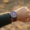Round Black Bezel Magnetic Rubber Strap Women's Watch