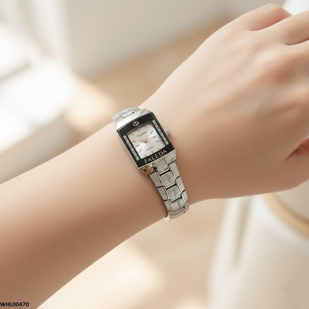 Rectangle Stone Dial Women's Watch