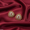 Oval Round Stone Tops Pair