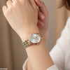 Round Green Stone Bracelet Women's Watch