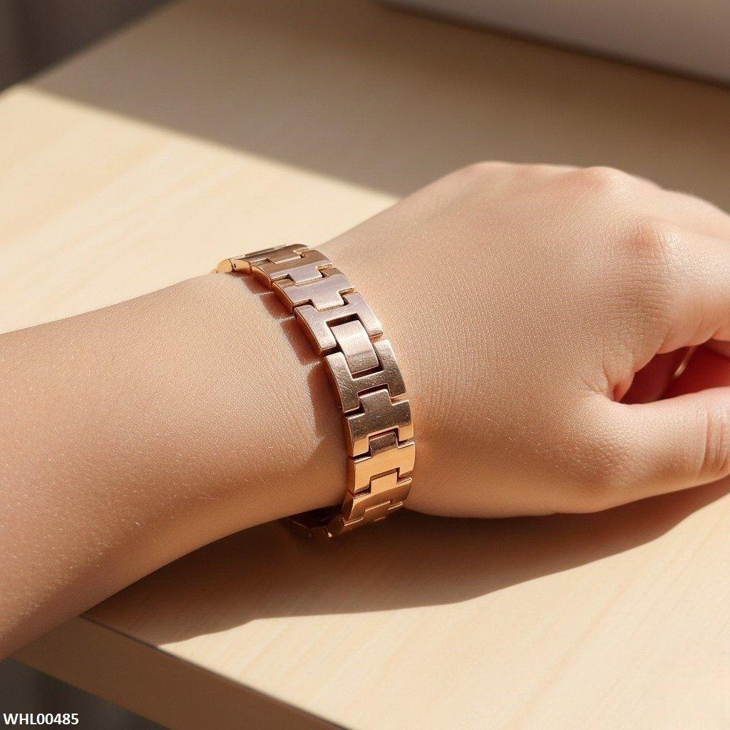 Round Green Stone Bracelet Women's Watch