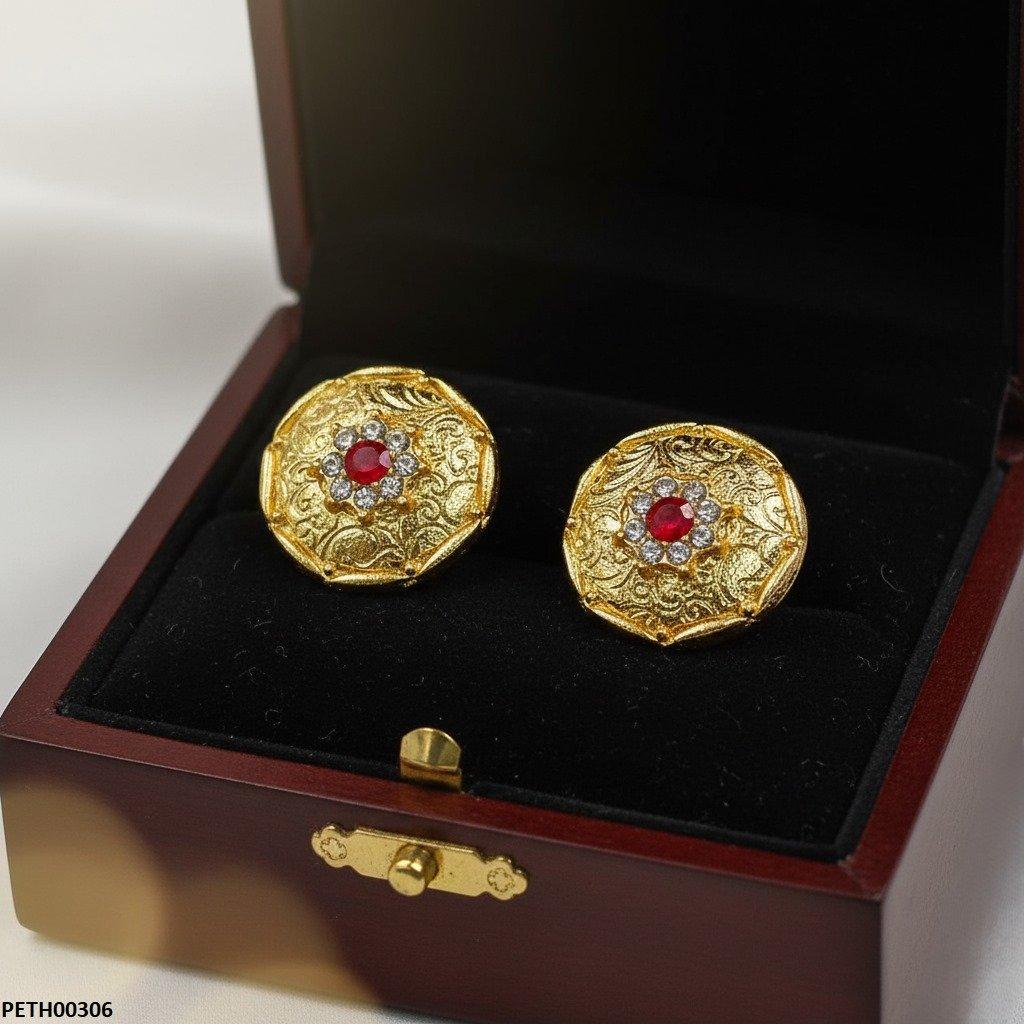 Round Stone Tops Pair