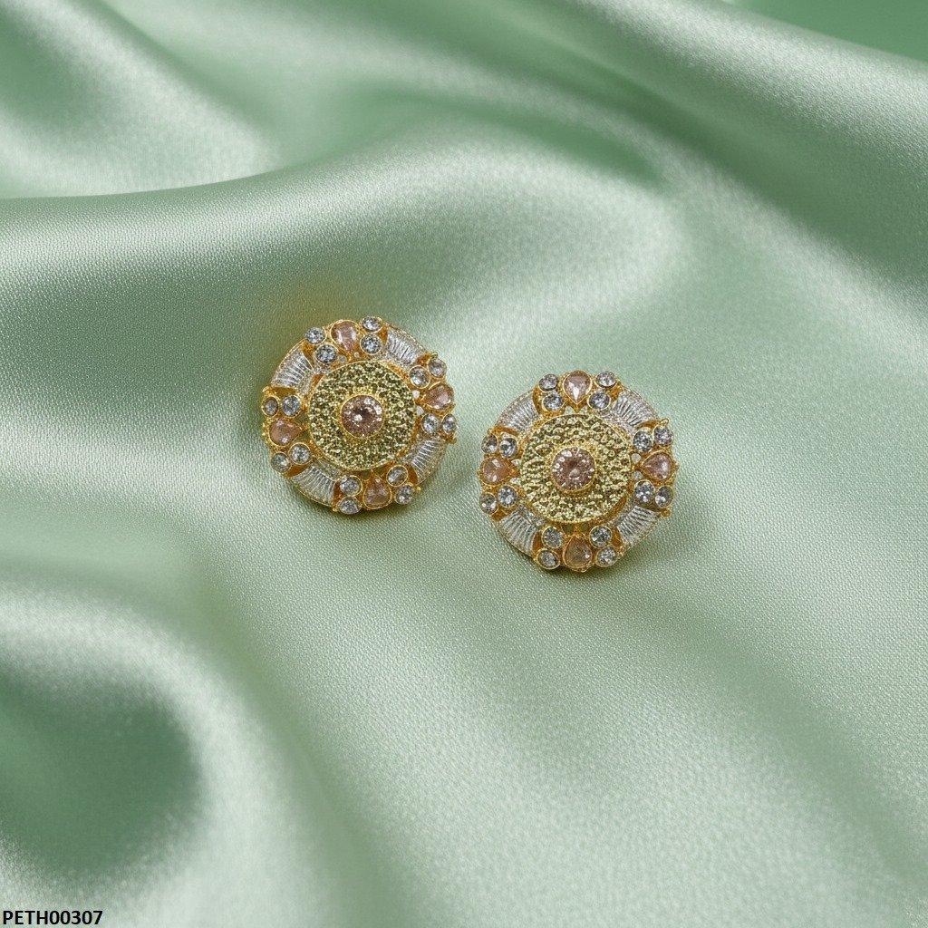 Round Tear Stone Tops Pair