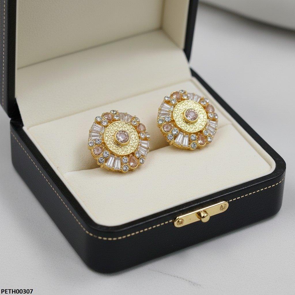 Round Tear Stone Tops Pair