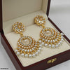 Flower Tear Pearl Drop Earrings