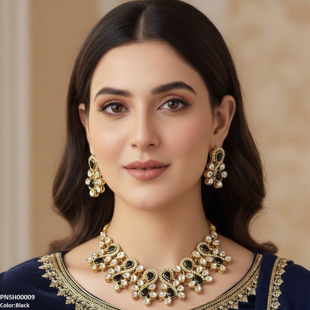 Oval Tear Necklace Set