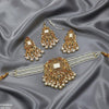Rectangle Pearl Drop Choker Set