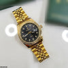 Round Black Dial Men's Watch