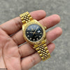 Round Black Dial Men's Watch