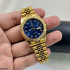 Round Blue Dial Men's Watch