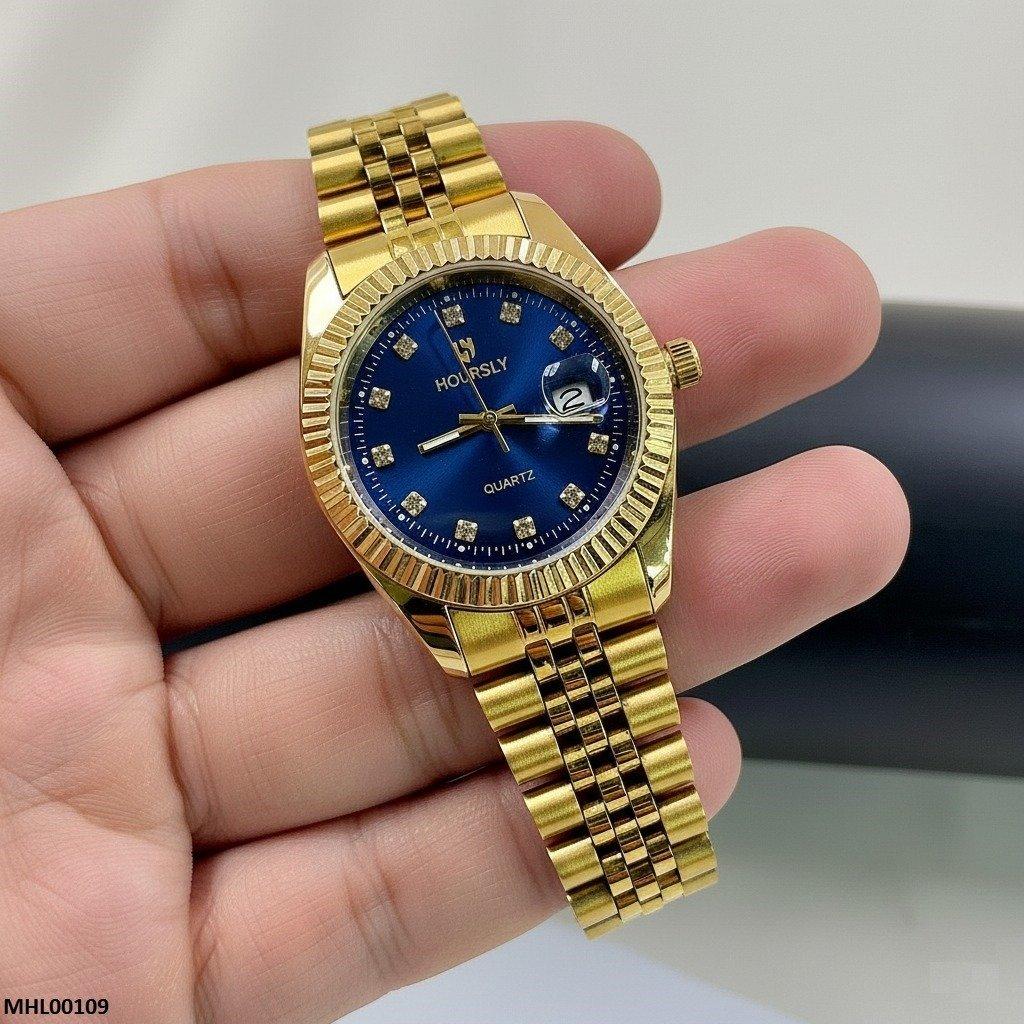 Round Blue Dial Men's Watch