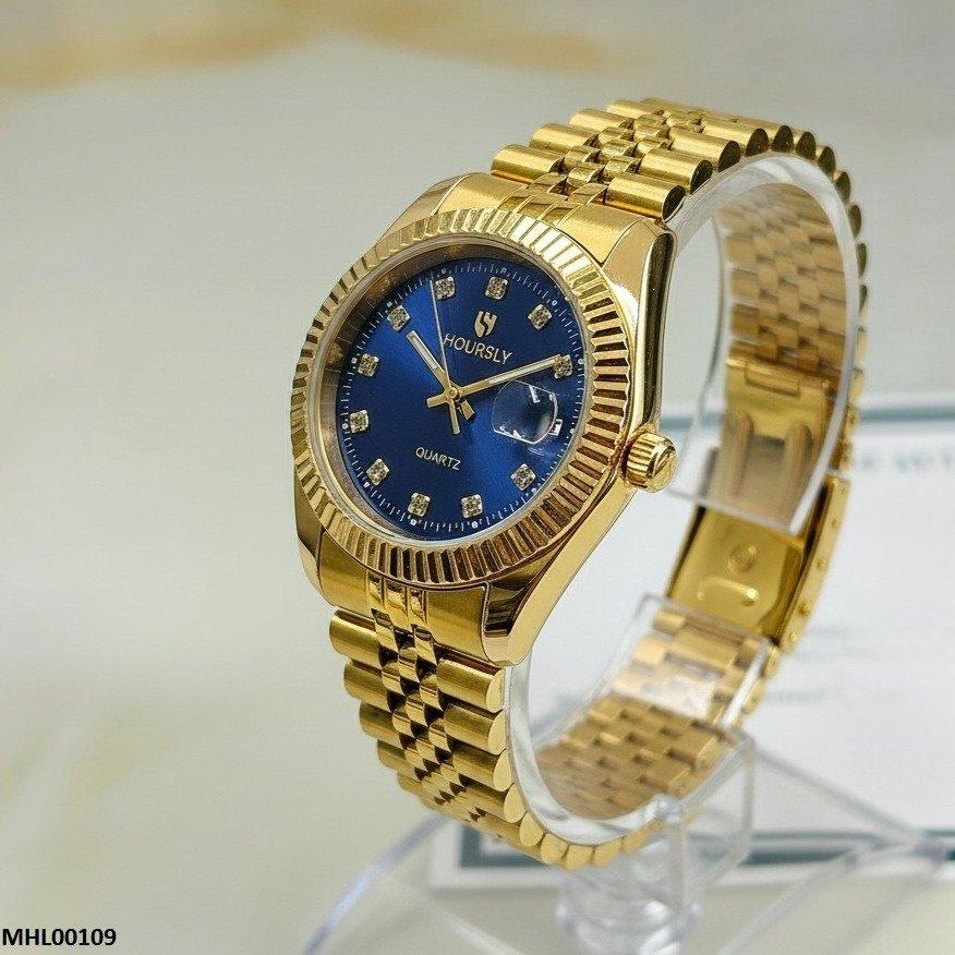 Round Blue Dial Men's Watch