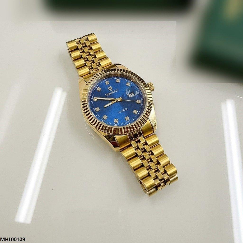 Round Blue Dial Men's Watch