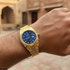 Round Blue Dial Men's Watch