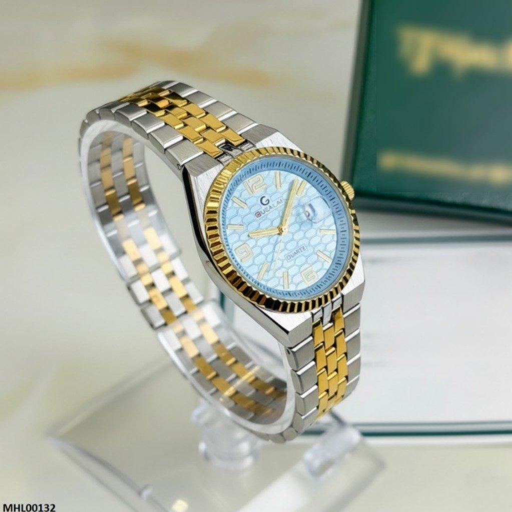 Round Honeycomb Dial Men's Watch