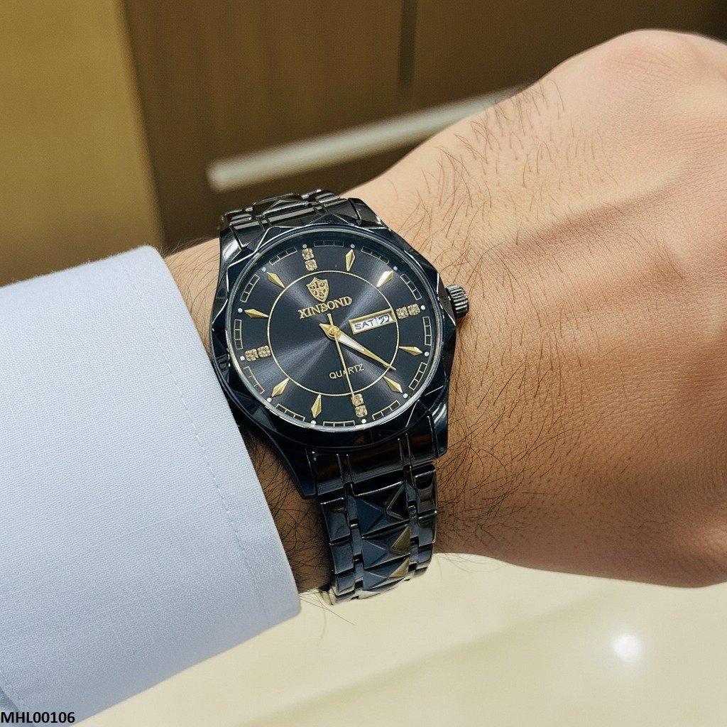 Round Black Fashionable Men's Watch