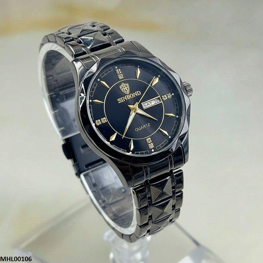 Round Black Fashionable Men's Watch