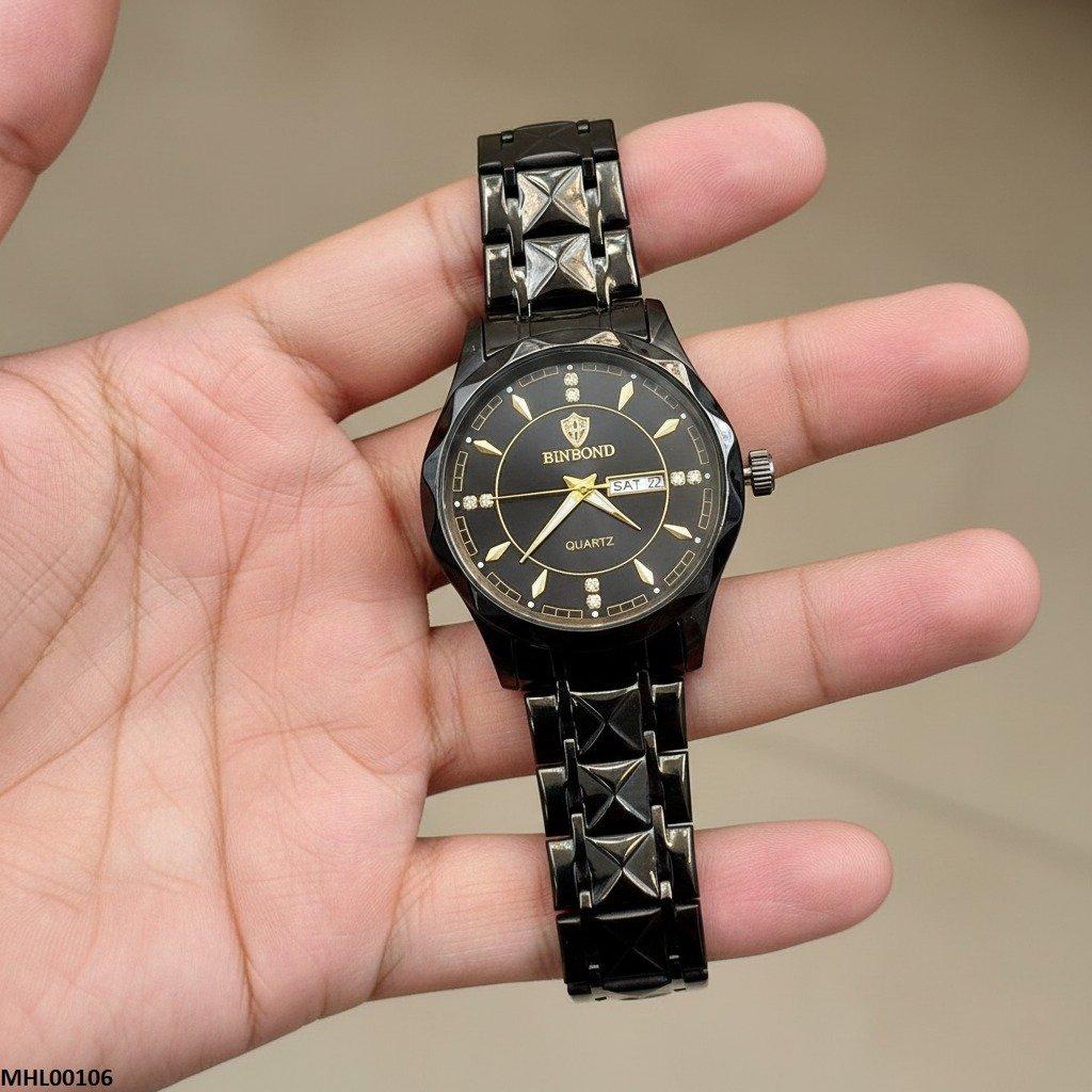 Round Black Fashionable Men's Watch