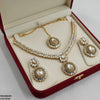 Marquise Flower Drop Necklace Set