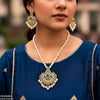 Oval/Flower Pearl Drop Mala Set