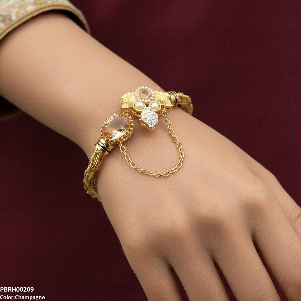 Oval Leaf Bangle Set