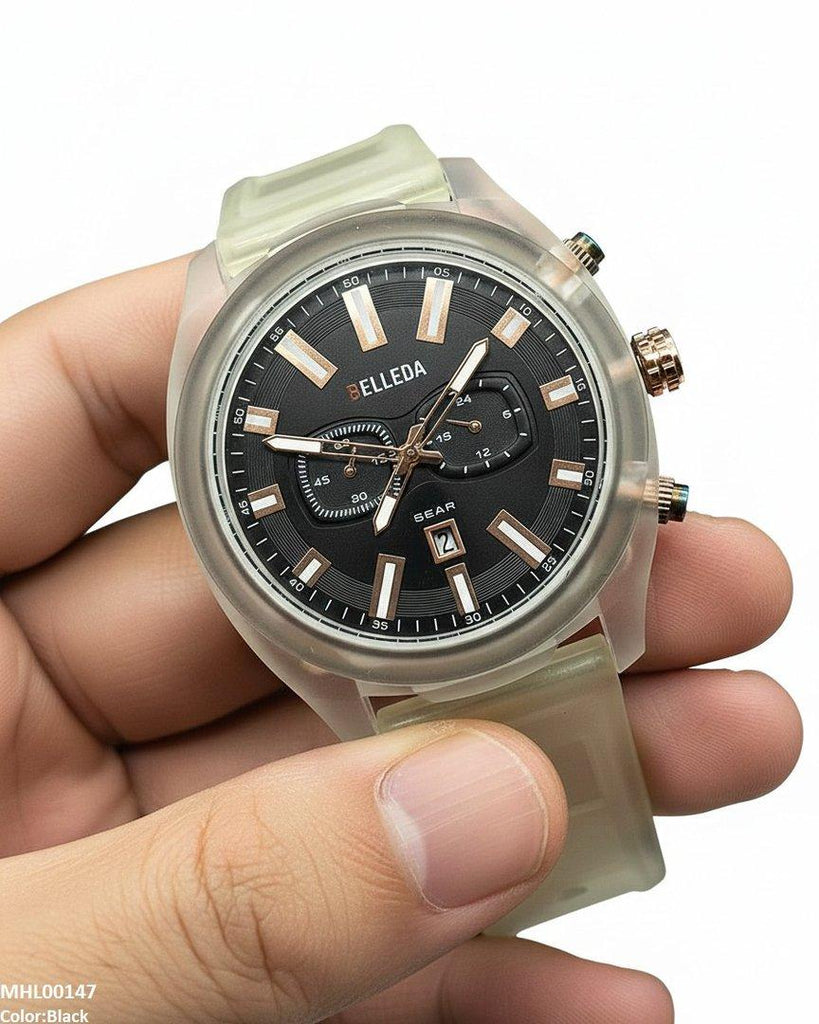 Round Double Digital Dial Sports Men's Watch
