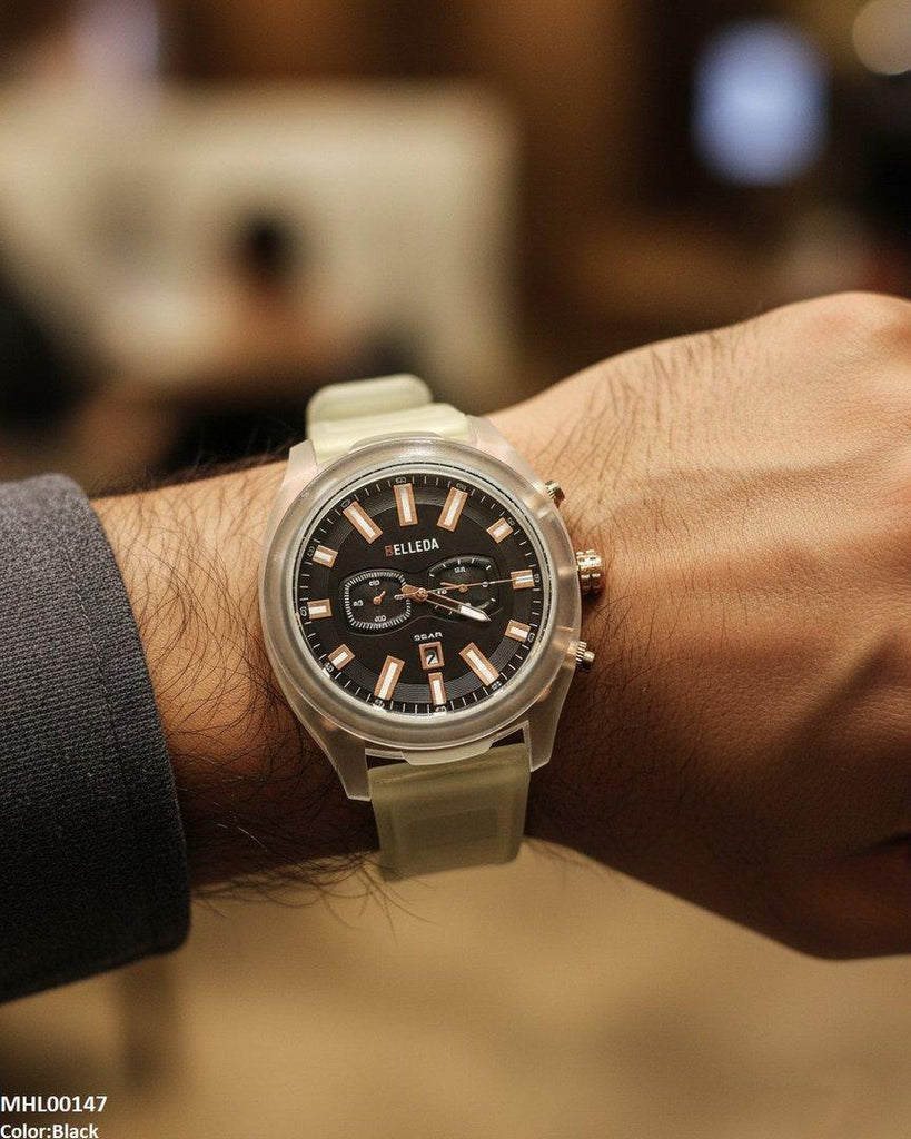 Round Double Digital Dial Sports Men's Watch