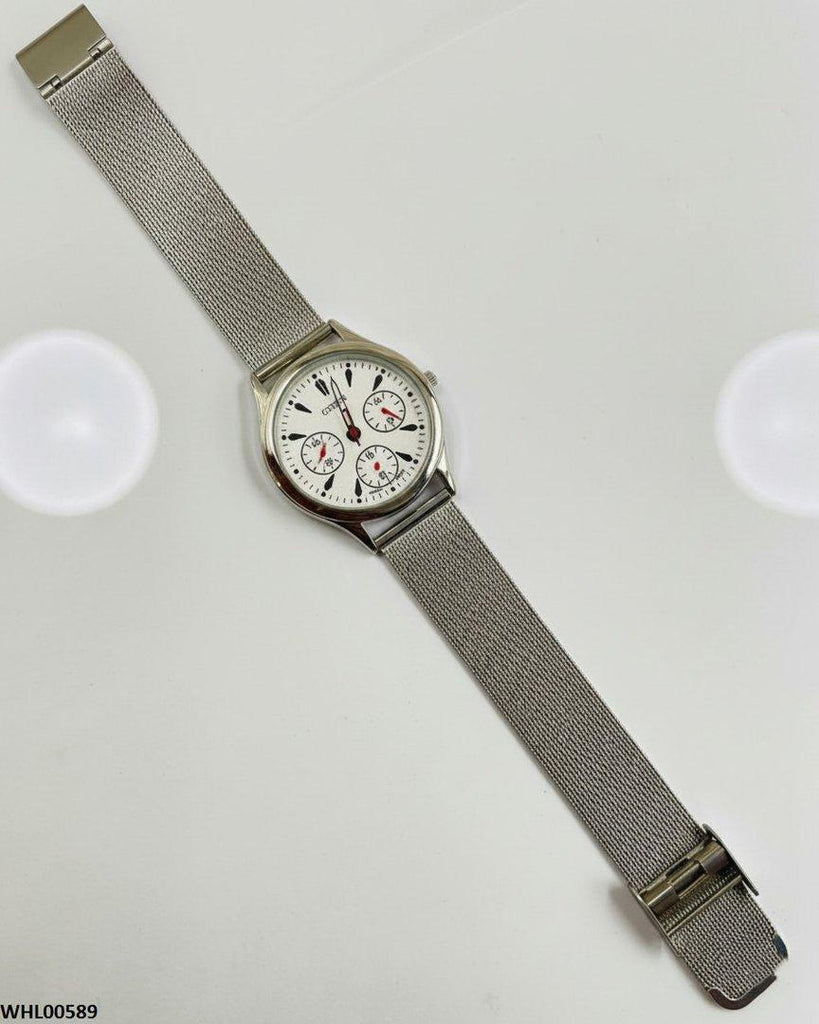 Round Three Dial Women's Watch