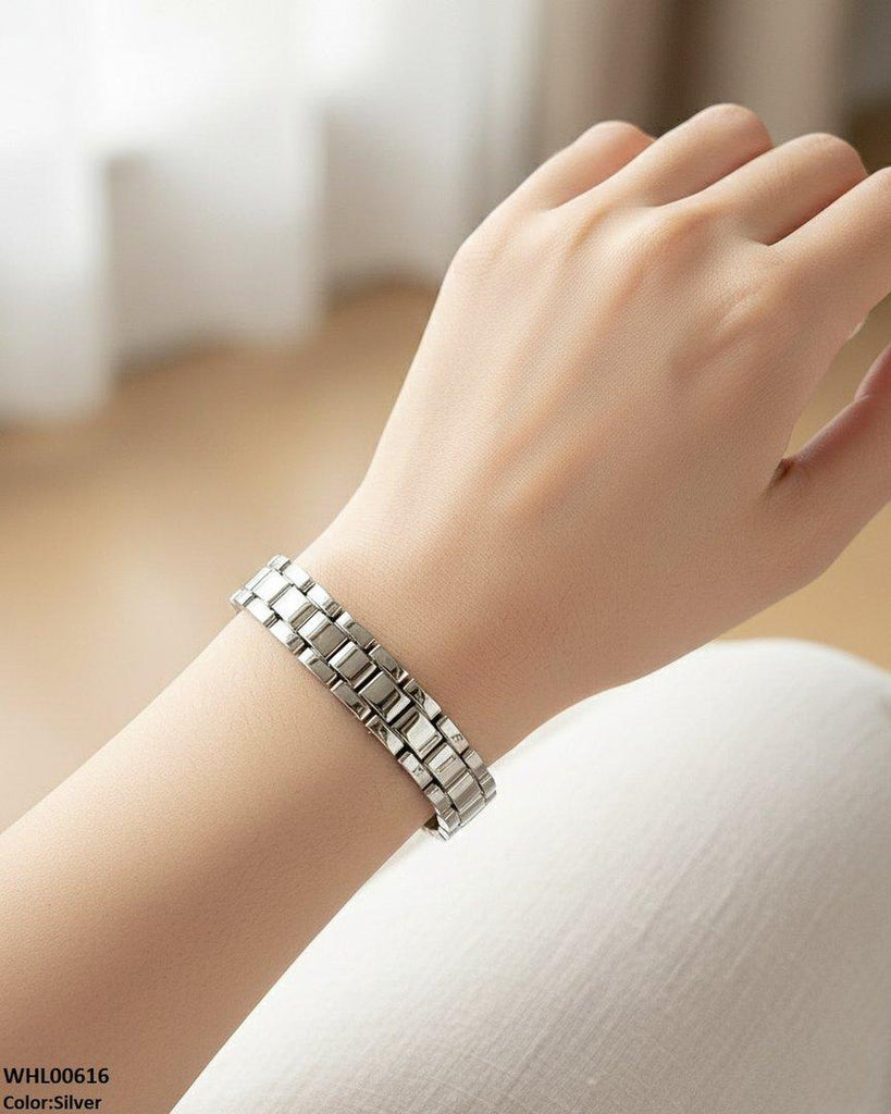 Double Round Stone Women's Watch