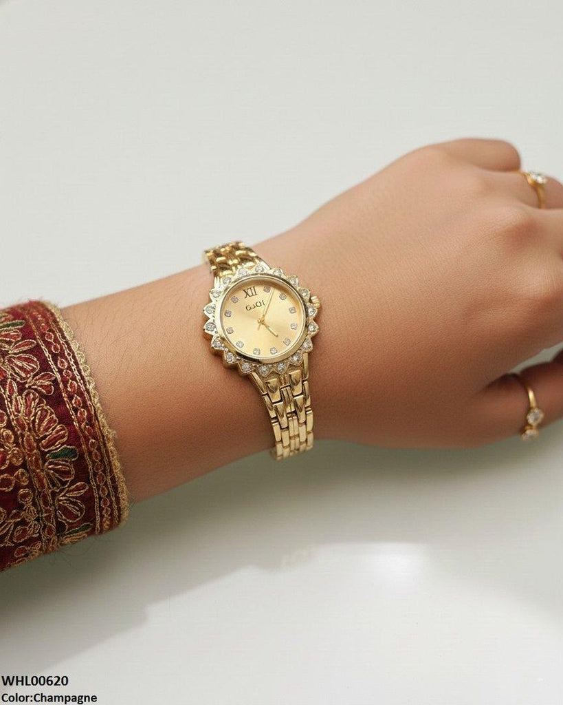 Flower Round Dial Women's Watch