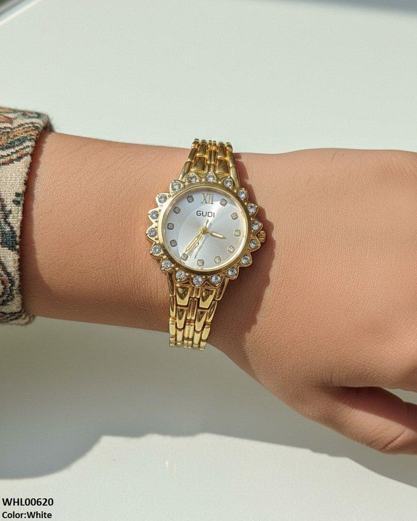 Flower Round Dial Women's Watch