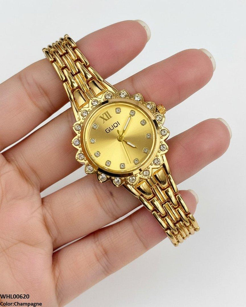 Flower Round Dial Women's Watch