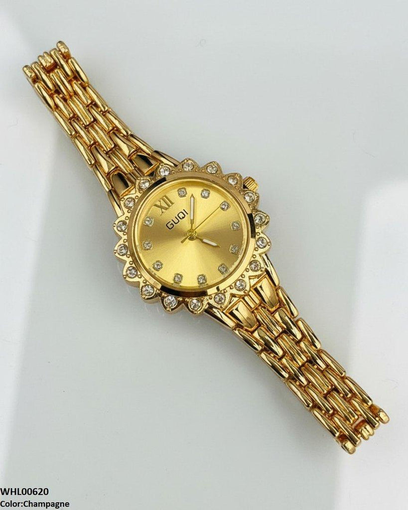 Flower Round Dial Women's Watch
