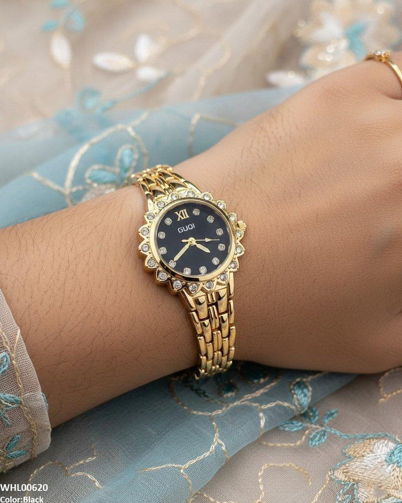 Flower Round Dial Women's Watch
