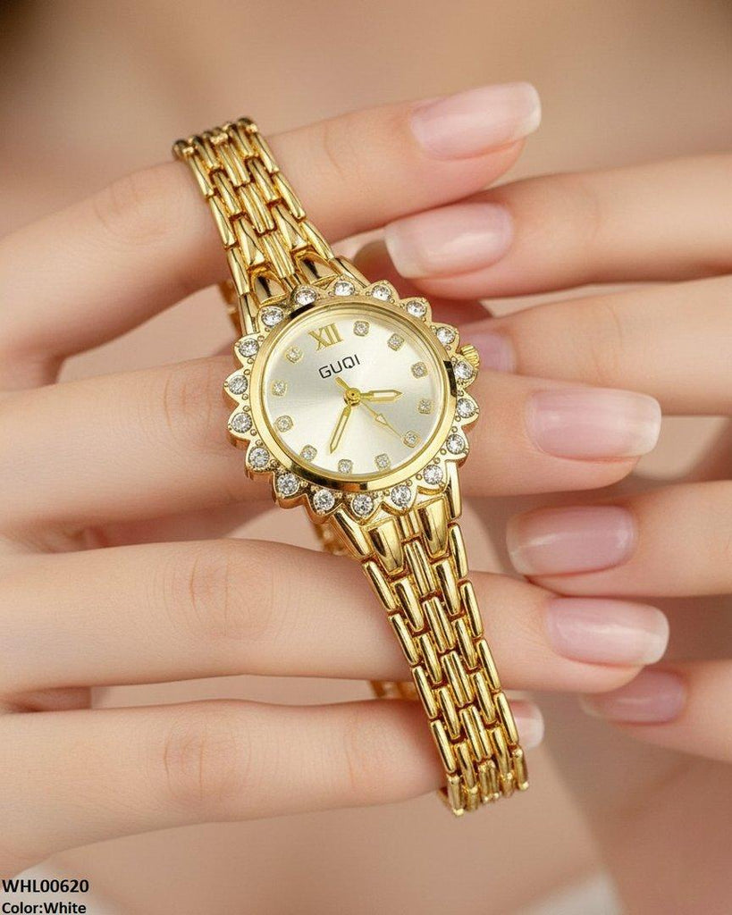 Flower Round Dial Women's Watch