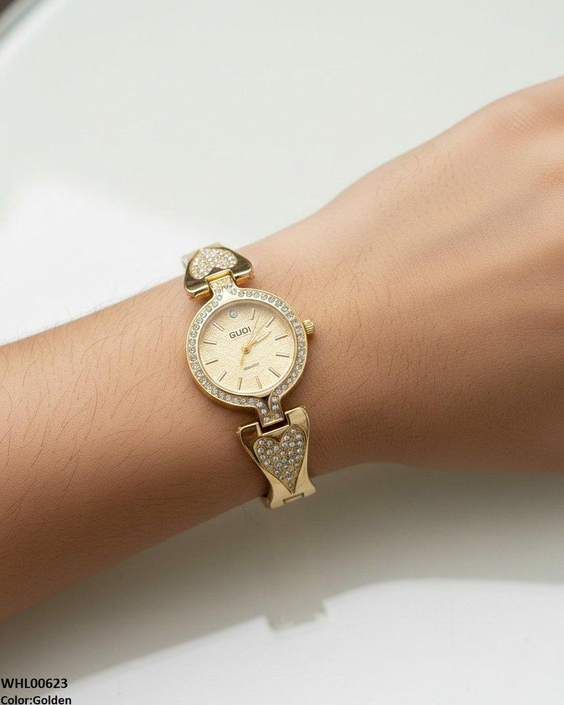 Round Heart Bracelet Women's Watch