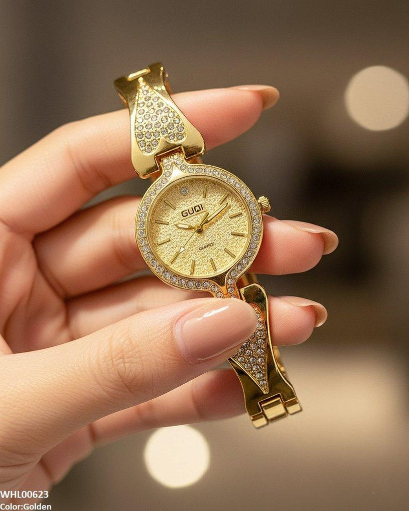 Round Heart Bracelet Women's Watch
