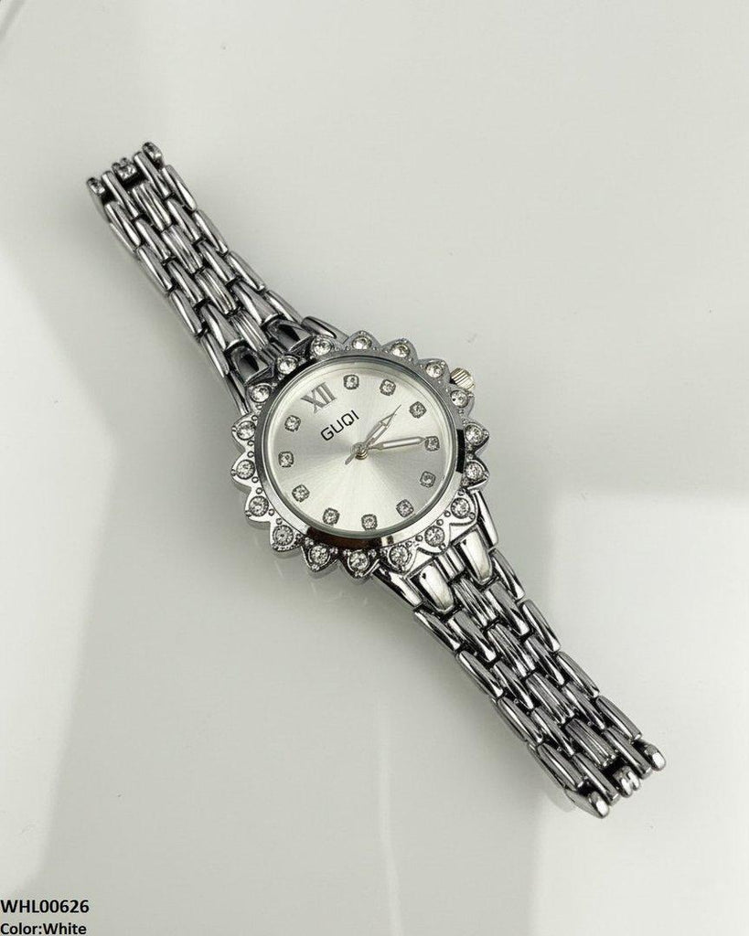 Round Stone Dial Women's Watch