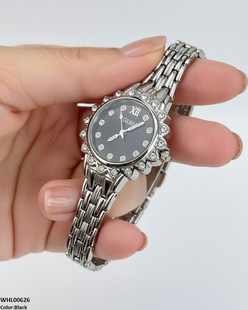 Round Stone Dial Women's Watch