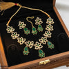 Flower Tear Drop Necklace Set