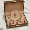 Flower Tear Drop Necklace Set