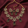 Flower Tear Drop Necklace Set