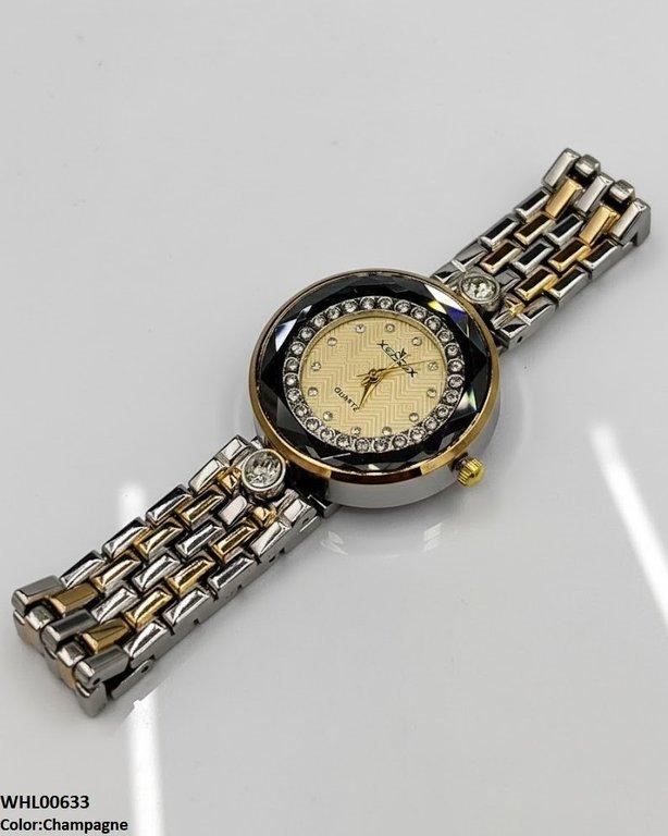 Round Rhinestone Dial Women's Watch