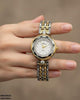 Round Rhinestone Dial Women's Watch