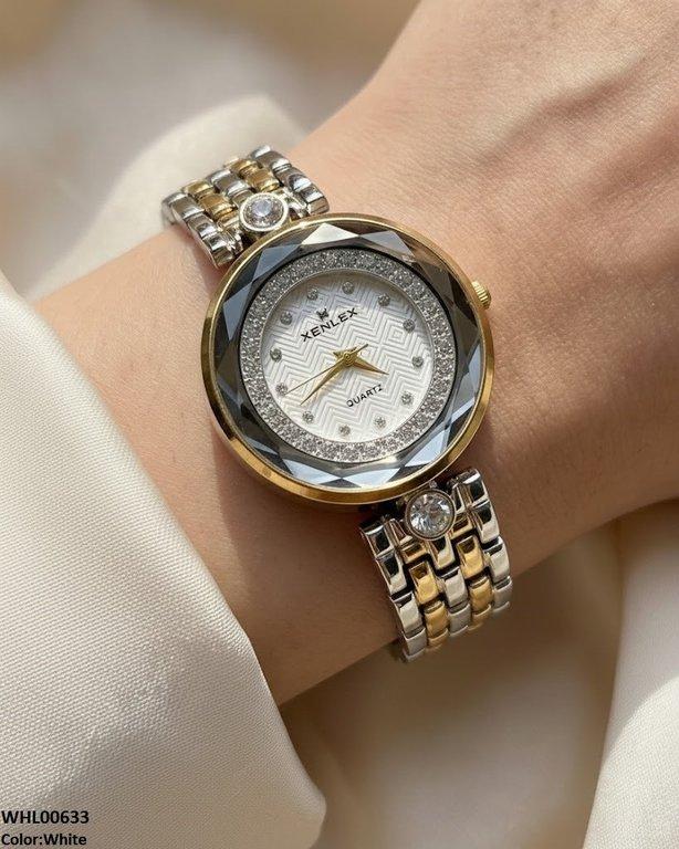 Round Rhinestone Dial Women's Watch