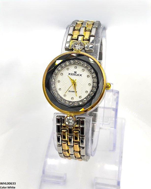 Round Rhinestone Dial Women's Watch