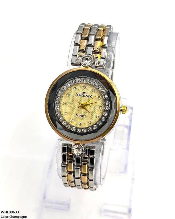 Round Rhinestone Dial Women's Watch