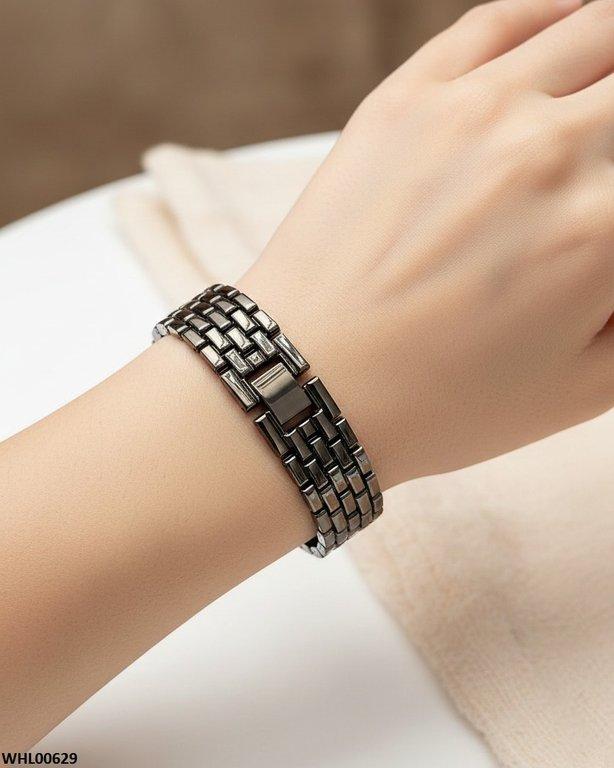 Round Stone Dial Women's Watch