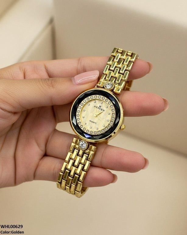Round Stone Dial Women's Watch