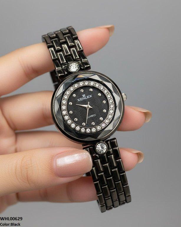 Round Stone Dial Women's Watch